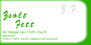 zsolt fett business card
